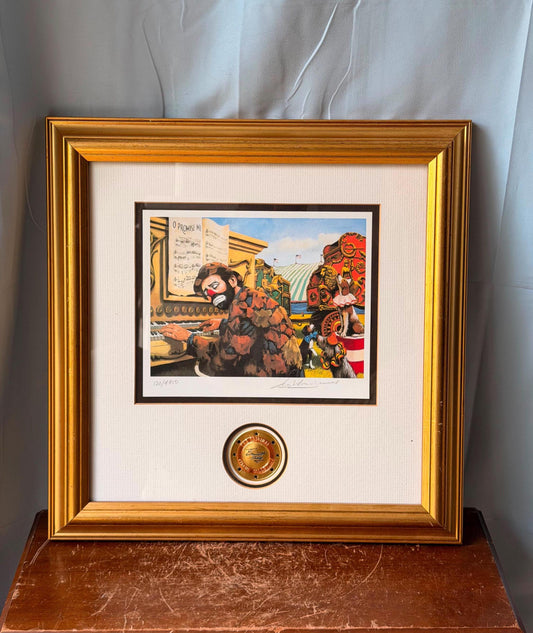 Emmett Kelly Signed Limited Edition Print Clown Alley Chords Circus Art