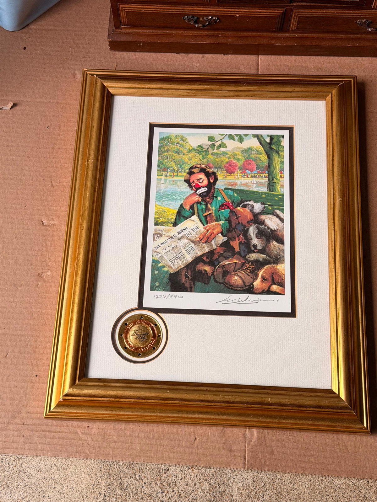 Emmett Kelly Limited Edition Clown Print - Wall Street Journal Circus Art