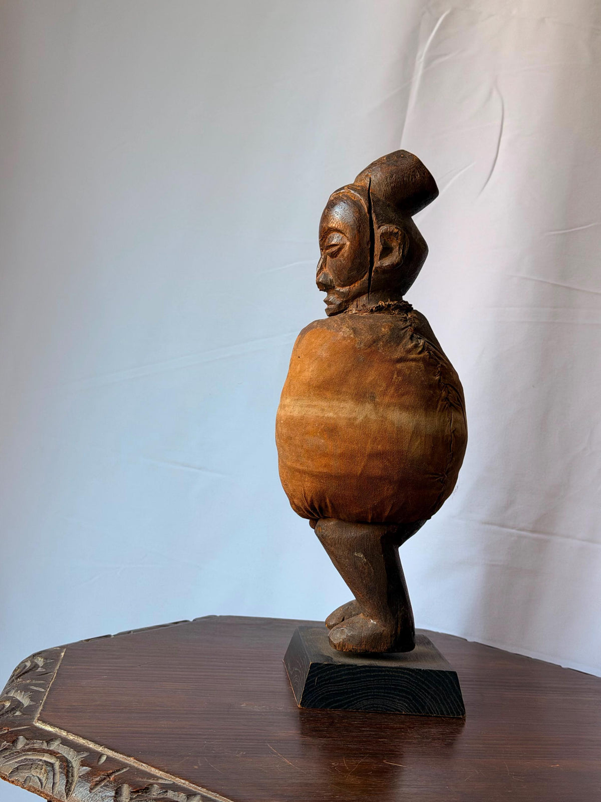 Yaka Power Figure Mbwoolo - DR Congo Wood Statue Medicine Bundle 14.5"
