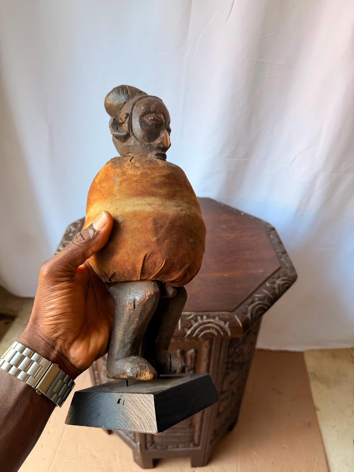 Yaka Power Figure Mbwoolo - DR Congo Wood Statue Medicine Bundle 14.5"