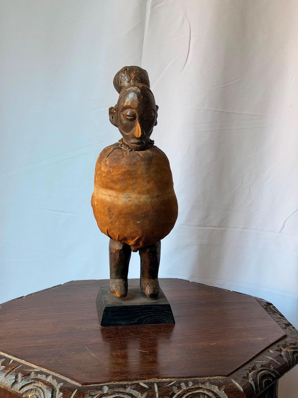 Yaka Power Figure Mbwoolo - DR Congo Wood Statue Medicine Bundle 14.5"