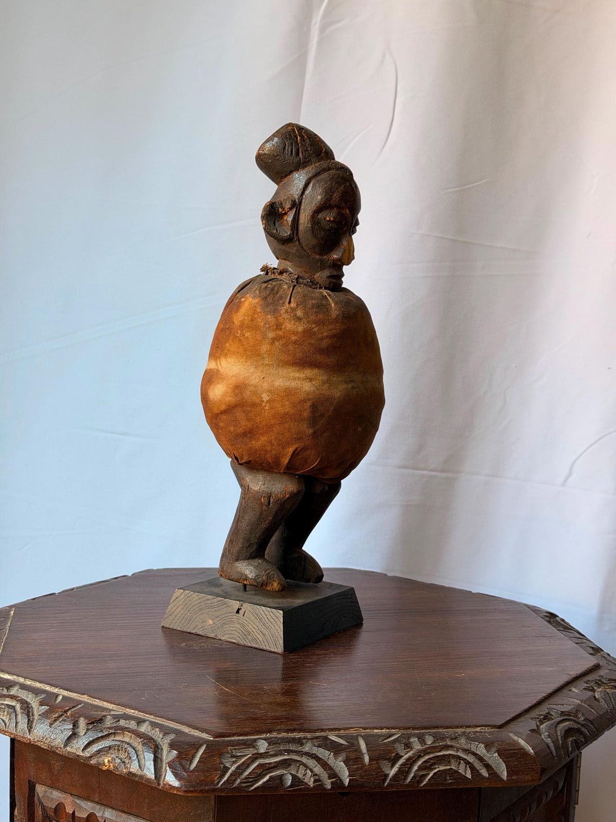 Yaka Power Figure Mbwoolo - DR Congo Wood Statue Medicine Bundle 14.5"