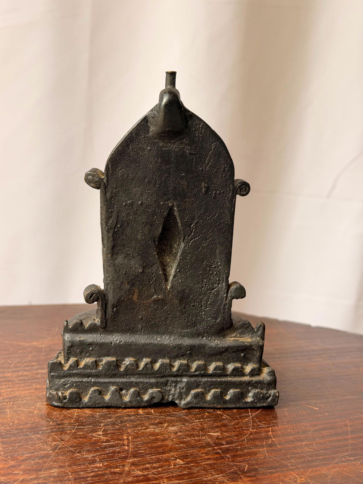 Vintage Bronze Hariti Goddess Statue Mother Child Altar Figure 6.5"