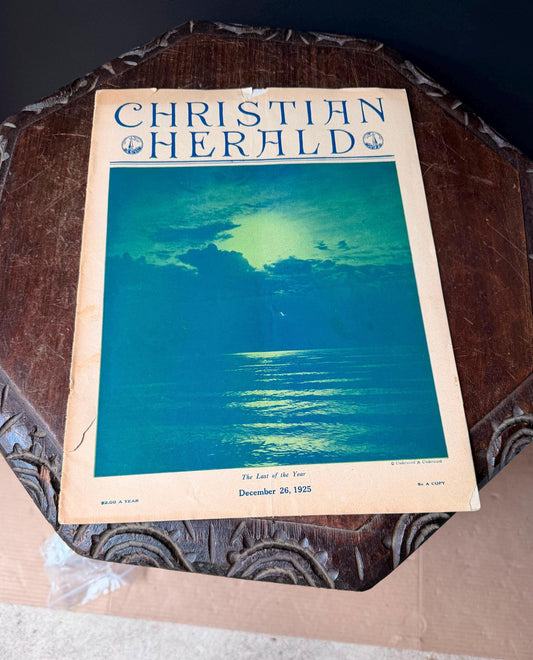 1925 Christian Herald Magazine December 26 Illustrated Ads Periodical Art