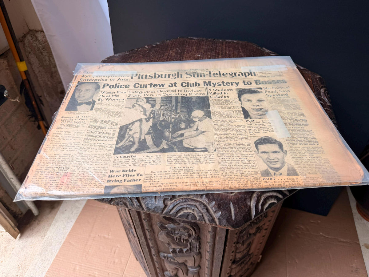Vintage 1952 Pittsburgh Sun-Telegraph Newspaper Section Mid Century Ephemera