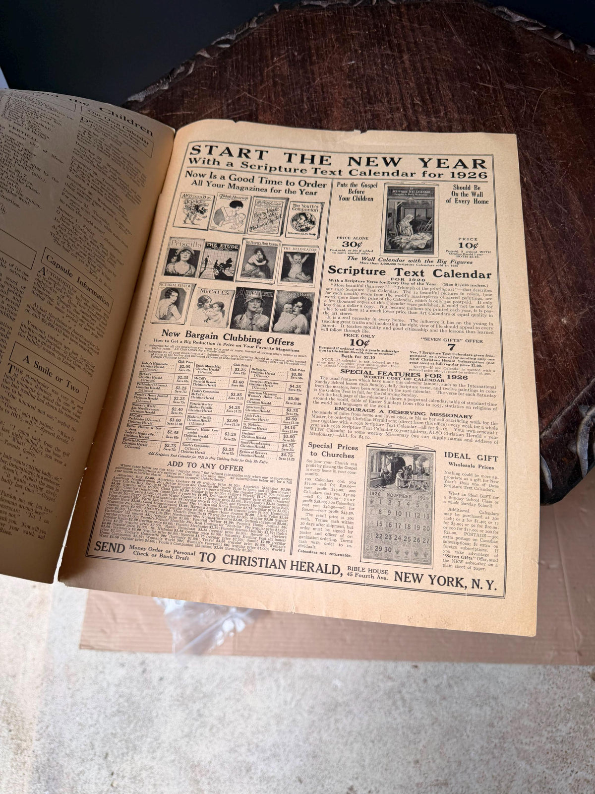 1925 Christian Herald Magazine December 26 Illustrated Ads Periodical Art