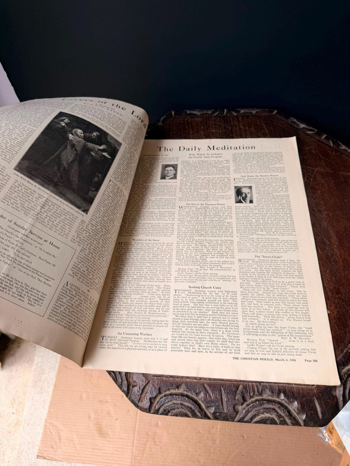 1926 Christian Herald Magazine March 6 Child Goldfish Cover Vintage Print Ads