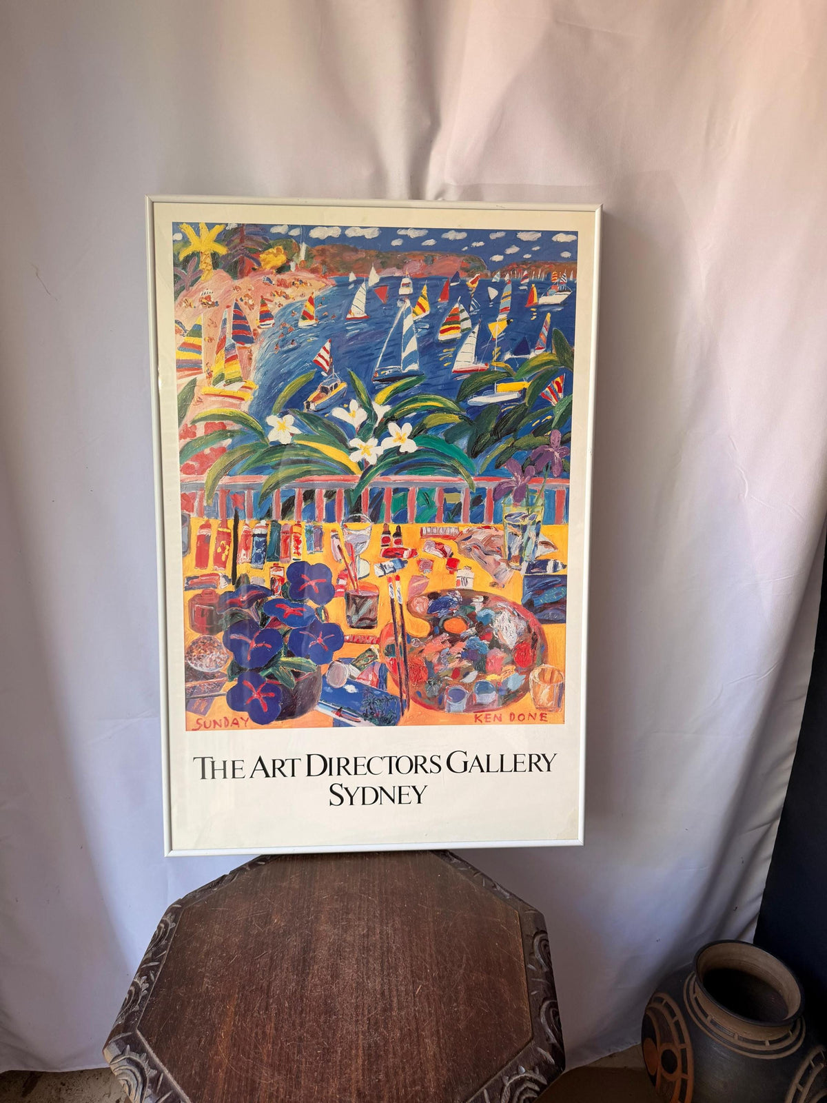 Vintage 1980s Ken Done Exhibition Poster Art Directors Gallery Sydney 33x22
