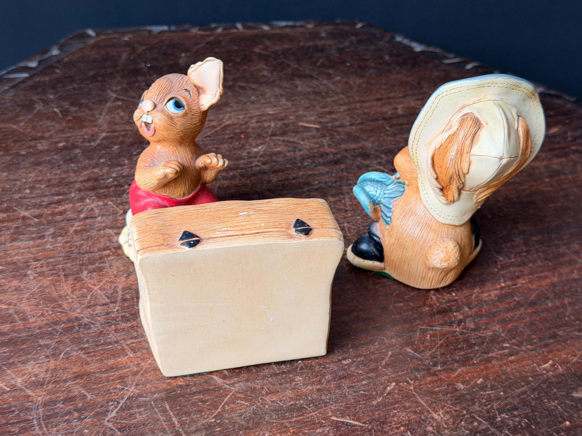Vintage PenDelfin Stonecraft 3pc Set The Thumper Piano Whopper Rabbit