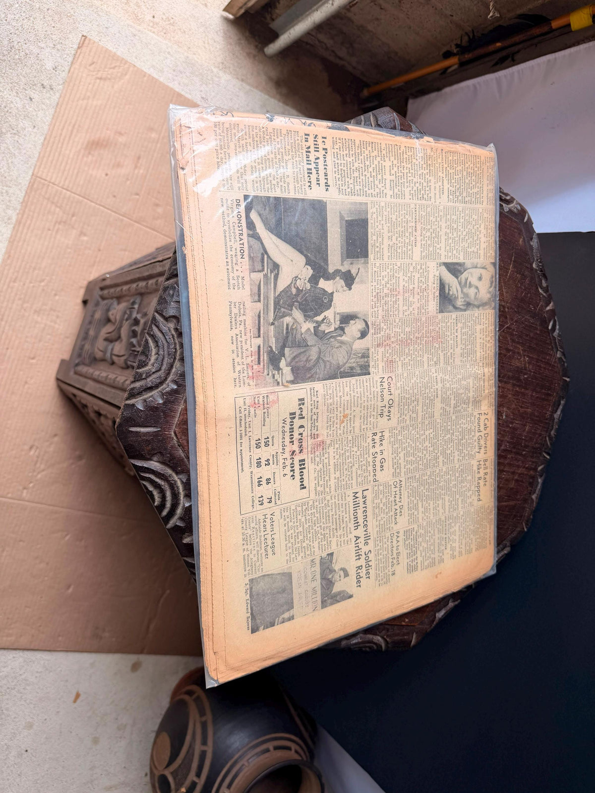 Vintage 1952 Pittsburgh Sun-Telegraph Newspaper Section Mid Century Ephemera