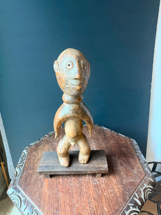 Vintage Tiv Carved Wood Male Ancestor Figure Statue Nigeria 13.5"
