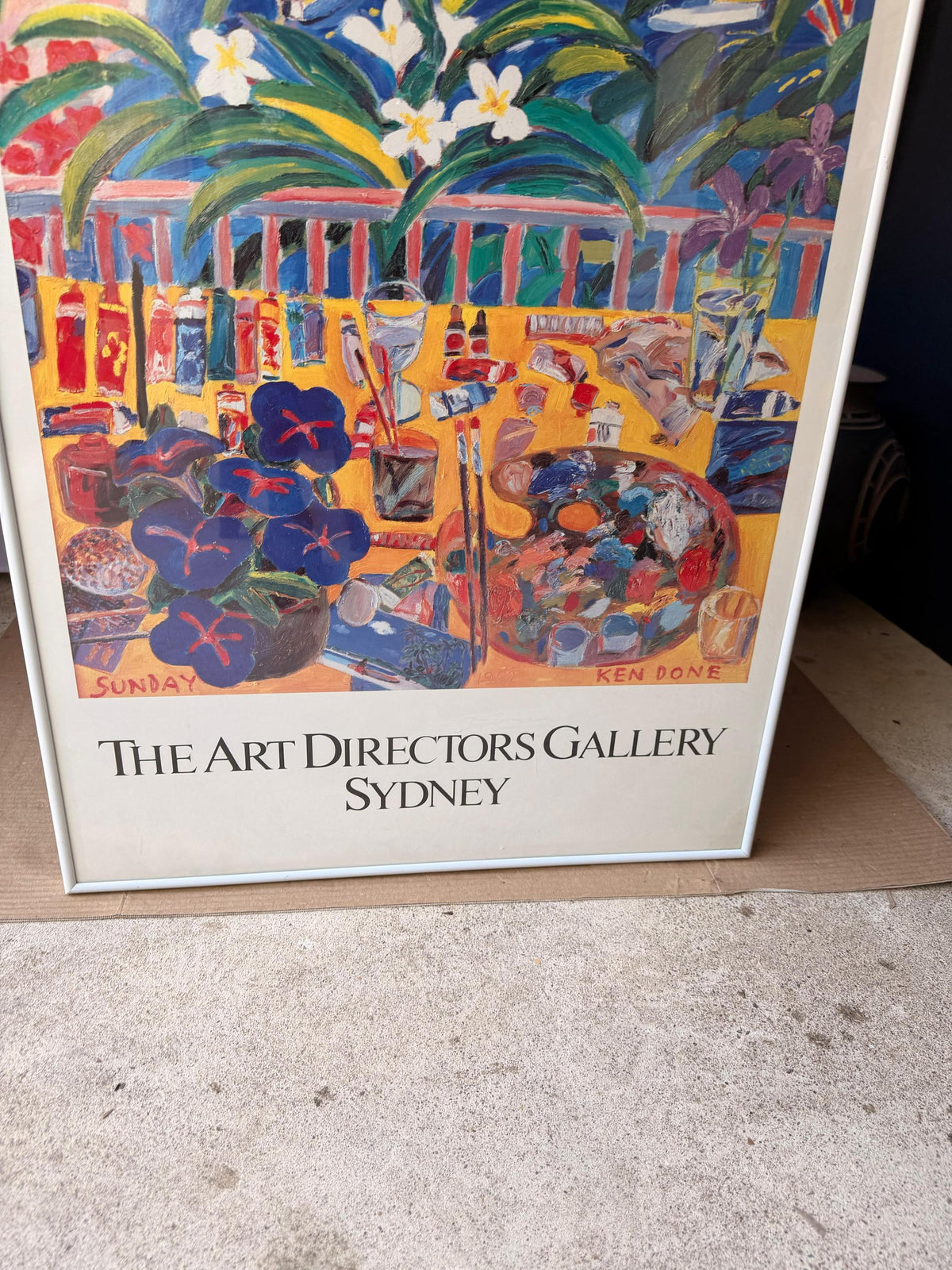 Vintage 1980s Ken Done Exhibition Poster Art Directors Gallery Sydney 33x22