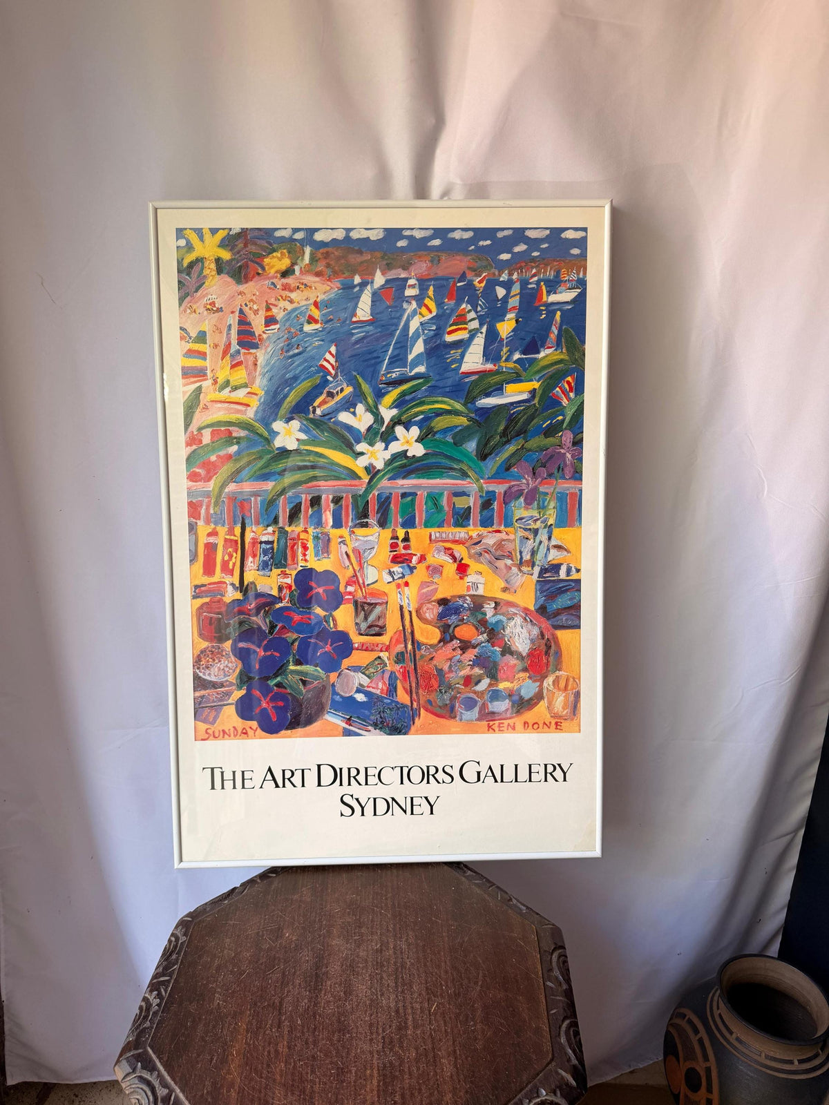 Vintage 1980s Ken Done Exhibition Poster Art Directors Gallery Sydney 33x22
