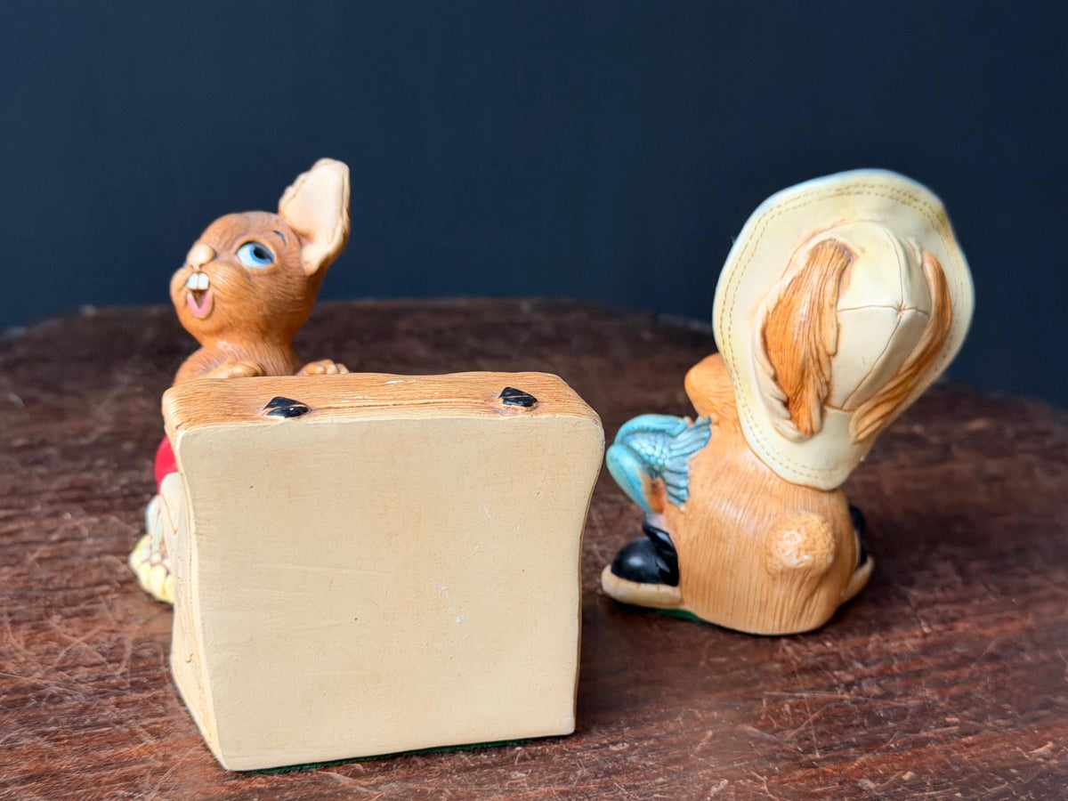 Vintage PenDelfin Stonecraft 3pc Set The Thumper Piano Whopper Rabbit