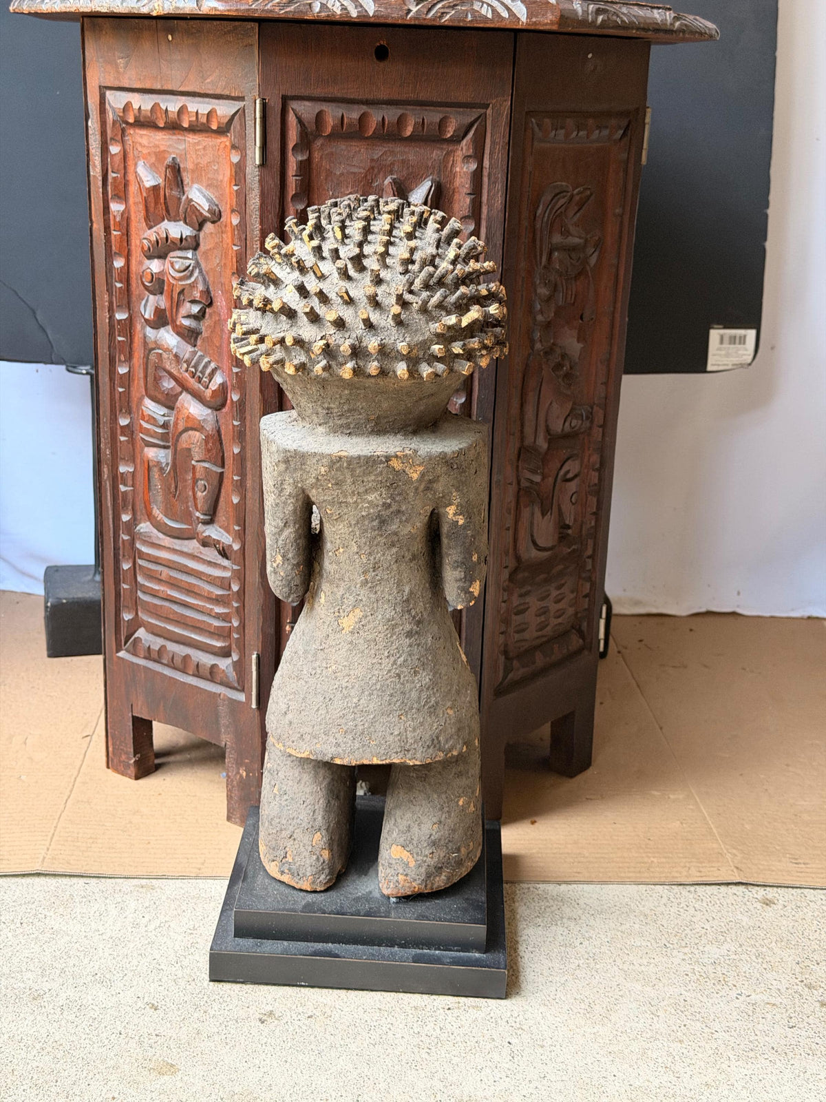 Mambila Tadep Power Figure African Carved Wood Ancestral Art Statue 16"