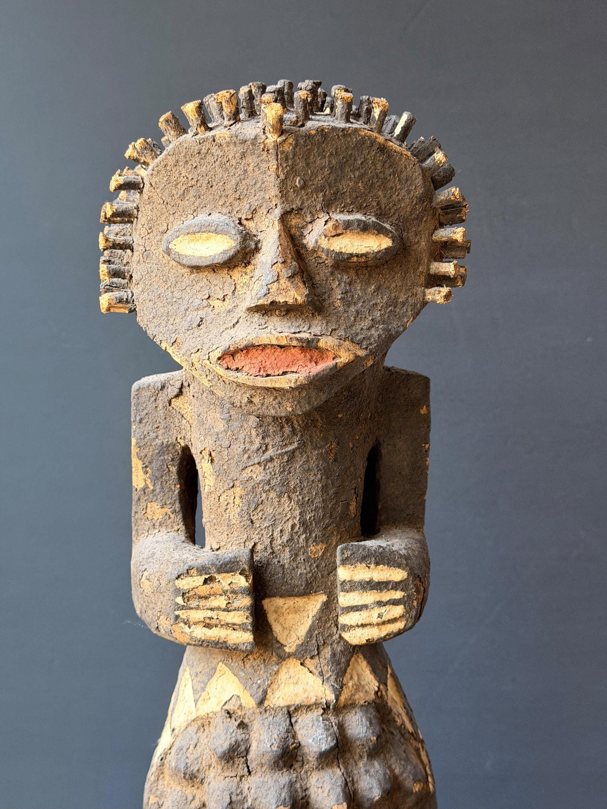 Mambila Tadep Power Figure African Carved Wood Ancestral Art Statue 16"