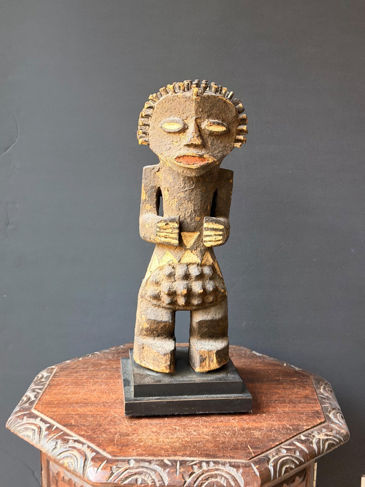 Mambila Tadep Power Figure African Carved Wood Ancestral Art Statue 16"