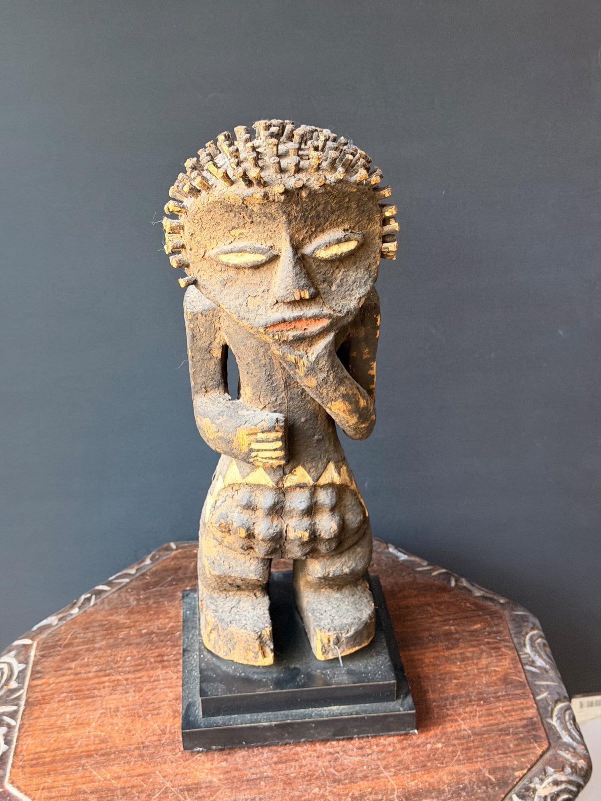 Mambila Tadep Power Figure African Carved Wood Ancestral Statue 16"