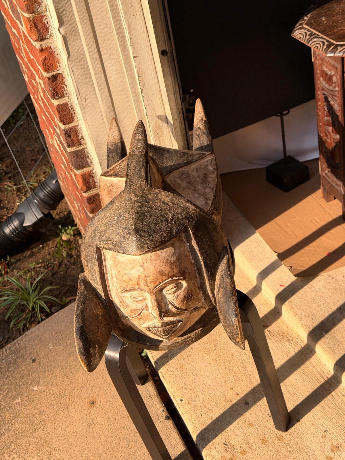 Vintage Igbo Elephant Mask 29" West African Wooden Ogbodo Enyi Provenance