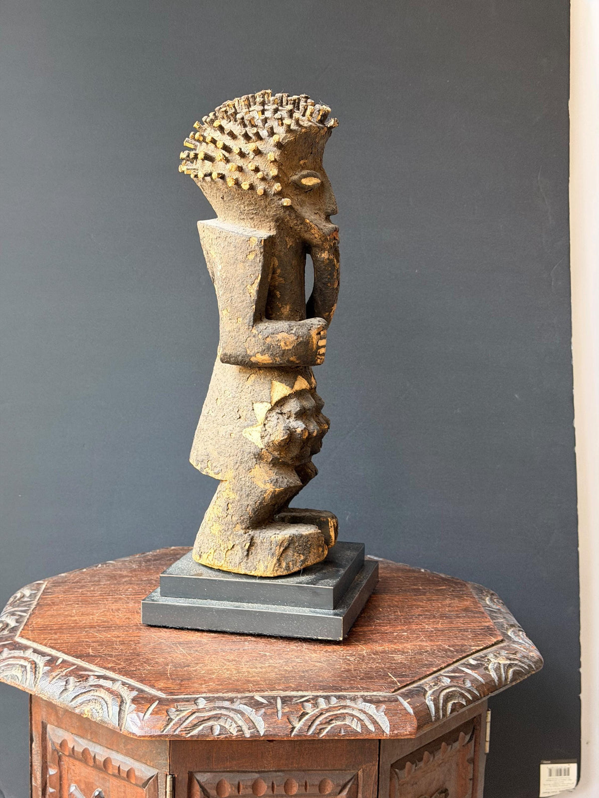 Mambila Tadep Power Figure African Carved Wood Ancestral Statue 16"