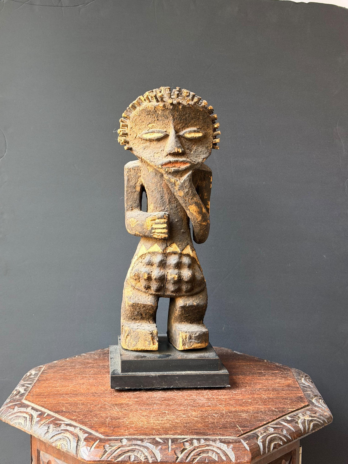 Mambila Tadep Power Figure African Carved Wood Ancestral Statue 16"