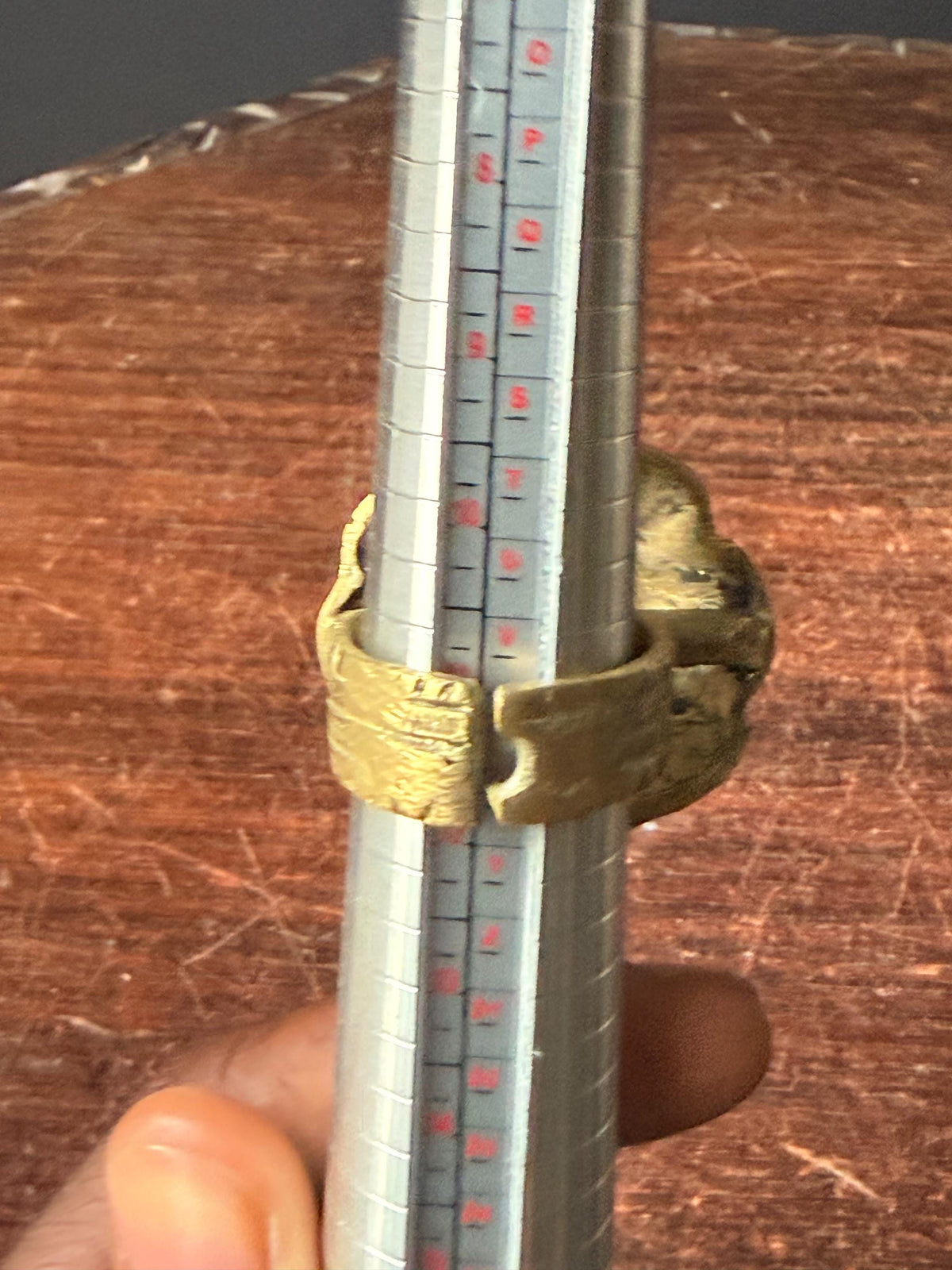 Vintage Akan Ashanti Lost Wax Cast Brass Lobed Seed Pod Ring West Africa