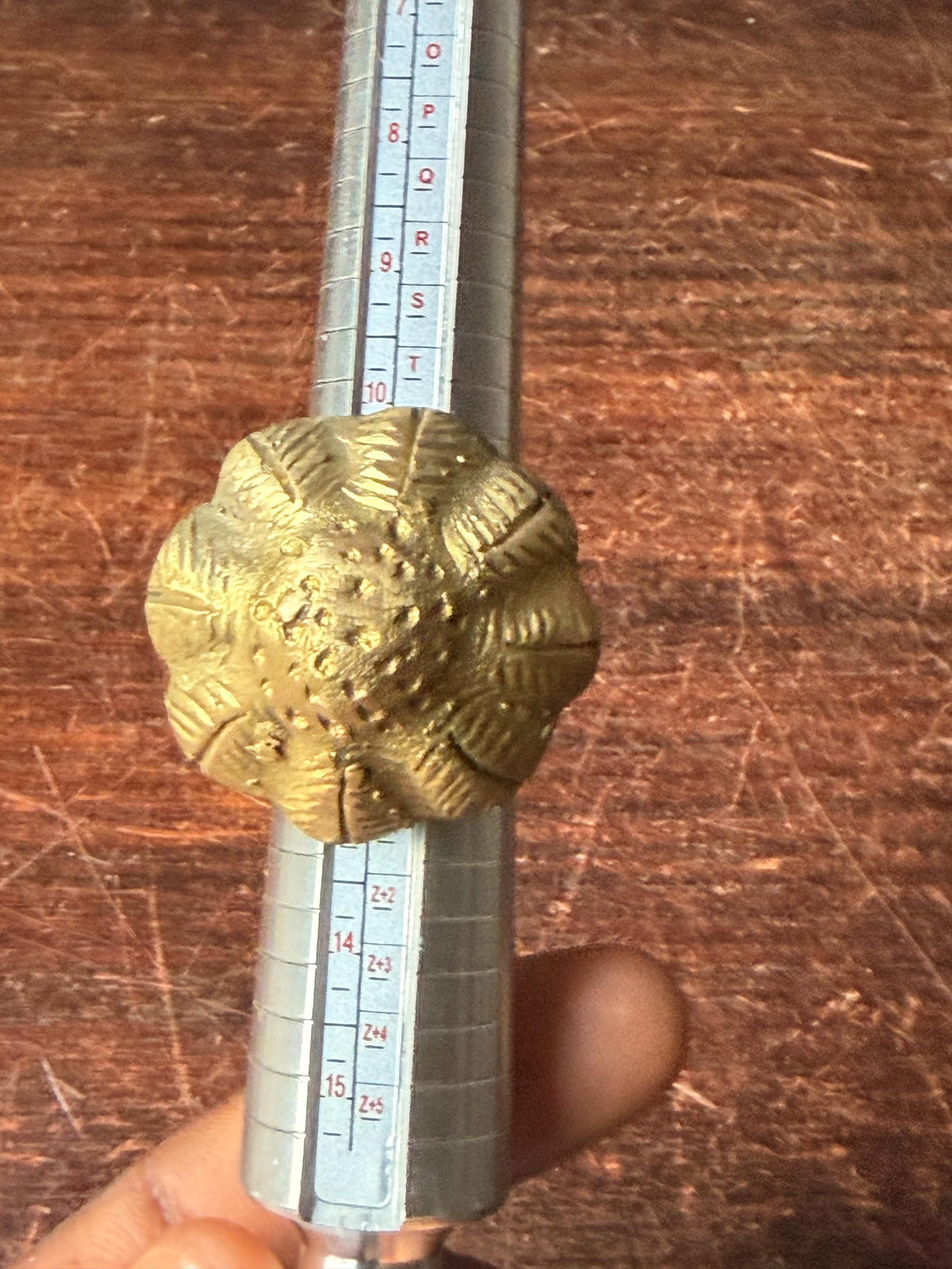 Vintage Akan Ashanti Lost Wax Cast Brass Lobed Seed Pod Ring West Africa