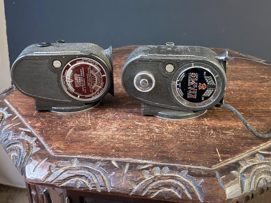 Vintage Bell & Howell Filmo Double Run Eight 8mm Movie Camera Pair Mid-Century