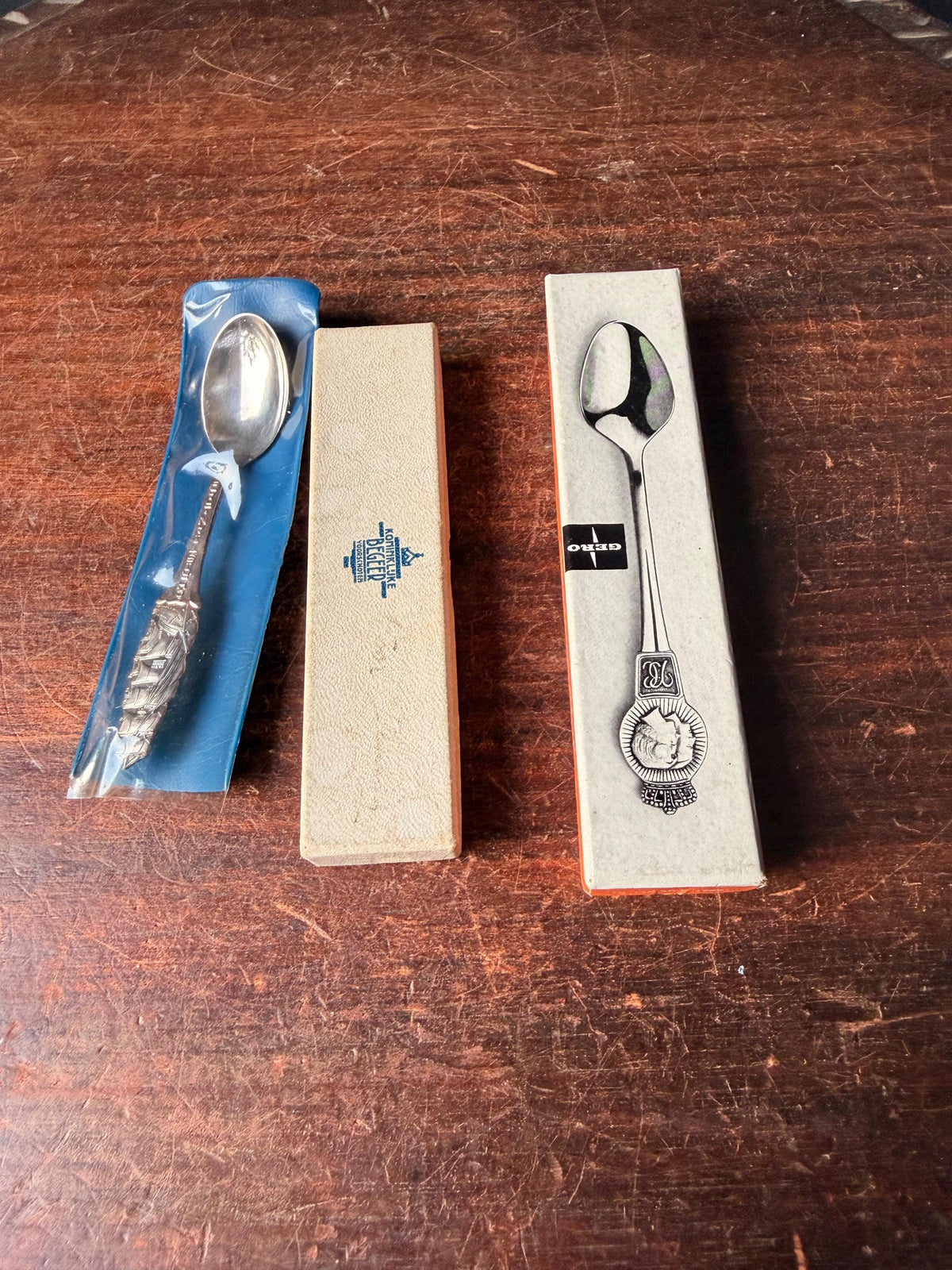 Vintage Silverplate Souvenir Spoons Eik Norway Ship Dutch Royal 1966 Lot 3