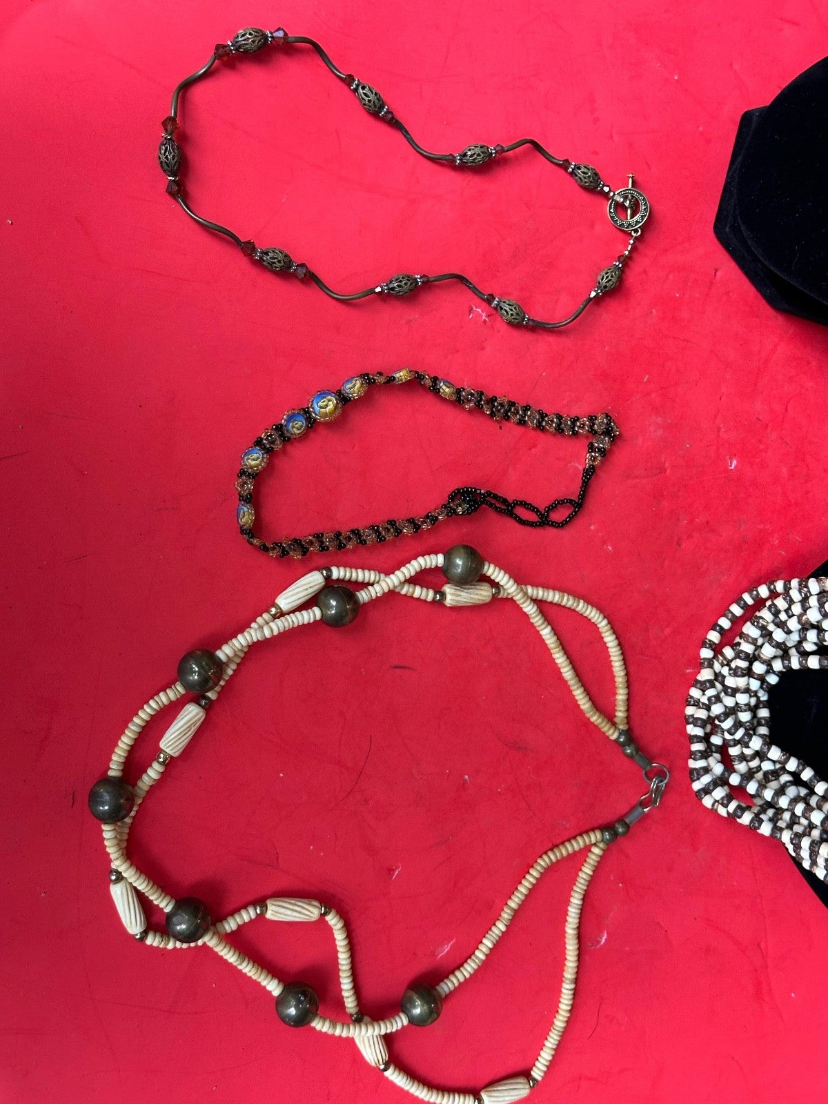 Exquisite 5-Piece Lot of African & Tribal Inspired Statement Necklaces